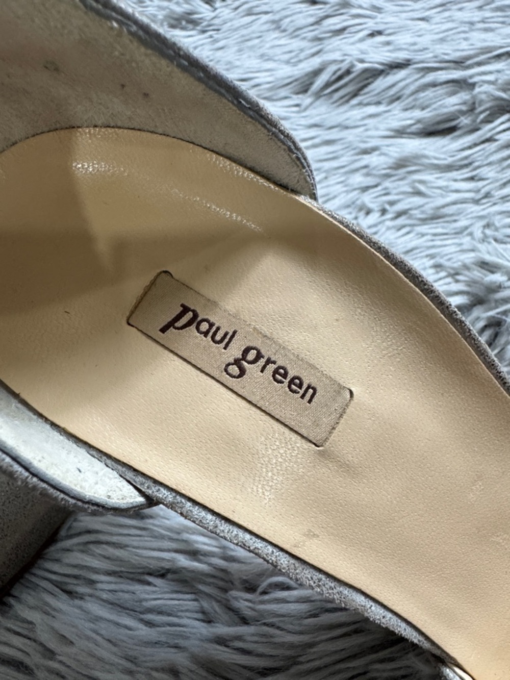 Paul Green Julia Metallic Taupe D'Orsay Pointed-Toe Heels size 7.5 - Picture 7 of 8